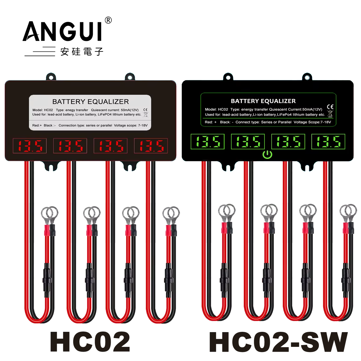 ANGUI 12/24/36/48V  HC02 Touch - огляд і ціна Battery Equalizer Balancer