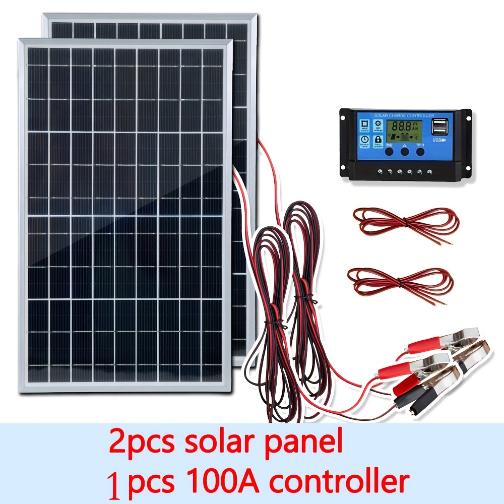 12V Solar Panel Kit 1pc/2pcs W - огляд і ціна Renewable Energy Systems