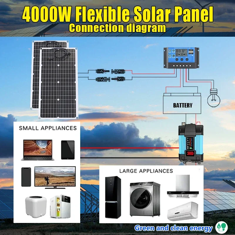 4000W Solar Panel Kit 12V To 1 - огляд і ціна Off Grid Solar Kit